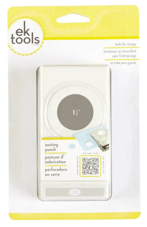 Packaging of 1.25 Inch Circle Punch with Safety Lock for card making, scrapbooking, gift tags, invitations, and DIY decor