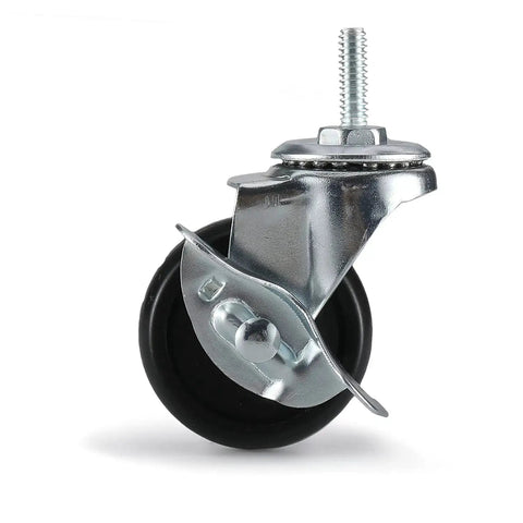 Heavy Duty Casters Set Of 4 With 1/4-20 Thread For Wire Shelving Racks Carts And Furniture, Includes Optional Adapters 5/16-18 3/8-16 M8 M10