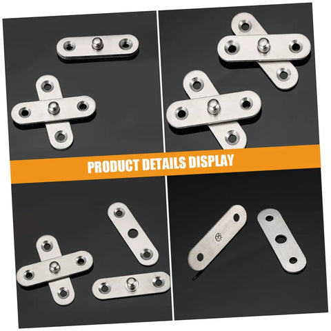 Detachable 24 Piece Heavy Duty Pivot Hinges Set For Cabinets Doors Bookcases And Hidden Kits Stainless Steel Locking Spring Hinges