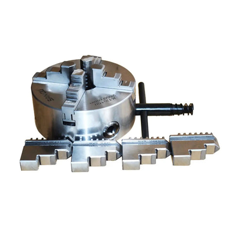4 Jaw Lathe Chuck INTBUYING K12 160 Self Centering 160mm Metal Chuck For CNC Machine Tools, showing jaws and handle.
