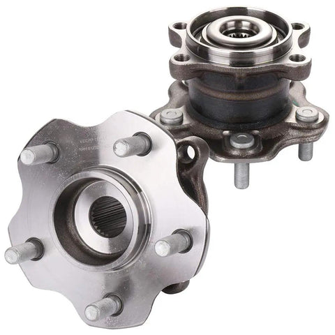 Pre Greased AWD Rear Wheel Bearing And Hub Assembly For 2008 2013 Nissan Rogue 5 Lug Non ABS 2 Pack close-up view