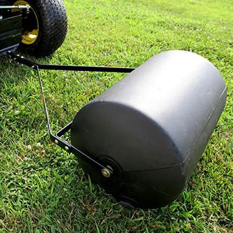 Powerful 270 Lb Poly Lawn Roller For Push Or Tow With Easy Turn Tethered Plug And Quick Filling Drum 18 By 24 Inches Brinly PRC-241BH-A