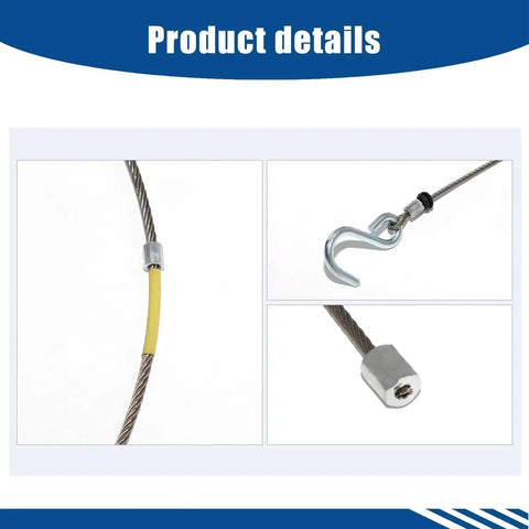 Safety Cable Assembly Replacement For UFP A-60 Disc And Drum Brake Actuators 34370 Compatible, showing hook and cable details.