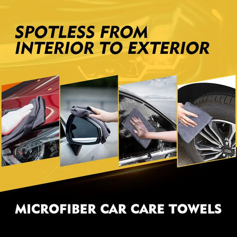 Ultra Absorbent Microfiber Towels For Cars And Home 12 Pack 12.5 Inch Square Cleaning Cloths Lint Free Streak Free For Car Kitchen Window Everyday Grey HOMEXCEL used on car exterior surfaces.