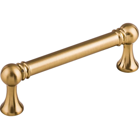 Kara Pull Serene Collection 3-3/4 Inch Center To Center Brushed Satin Nickel Finish, kitchen cabinet handle, side view