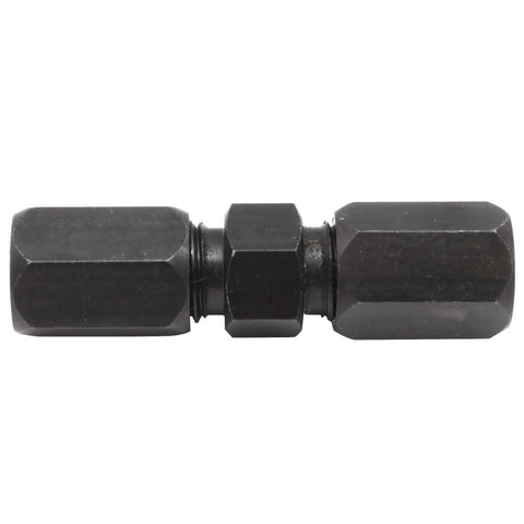 High Pressure Three Sixteenth Inch Steel Compression Union Leak Tight Tube Connector with Black Oxide Coating Up to 5000 PSI