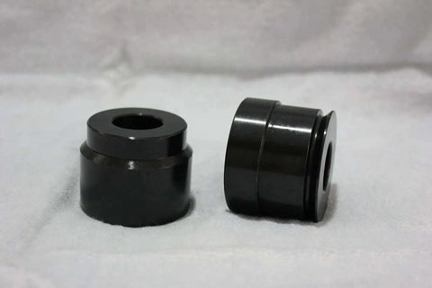 Two black oxide coated dies from the Anti Rust Bead Roller Die Forming Kit For 22mm Shaft With Ten Extra Dies For Hemmed Edges