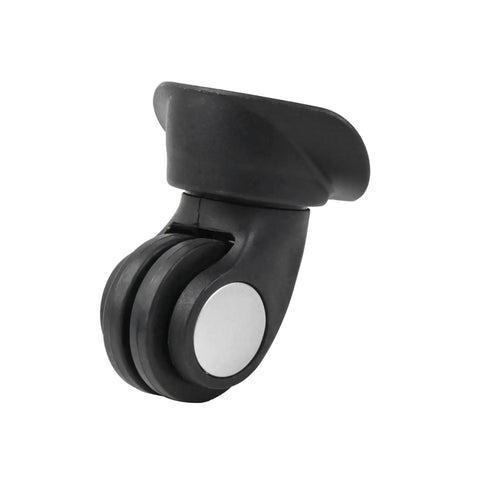 Luggage Spinner Wheels Set for Suitcases Left and Right 360 Degree Swivel Plastic Caster Wheels Replacement, black dual-wheel design