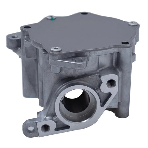 Brake vacuum pump 06J145100C, aluminum alloy housing with mounting flanges, front view