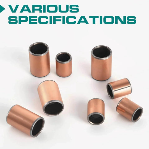 20 Pack Sleeve Bearings 8mm Bore 10mm Outer Diameter 6mm Length Oilless Self Lubricating Bronze Bushings on white background
