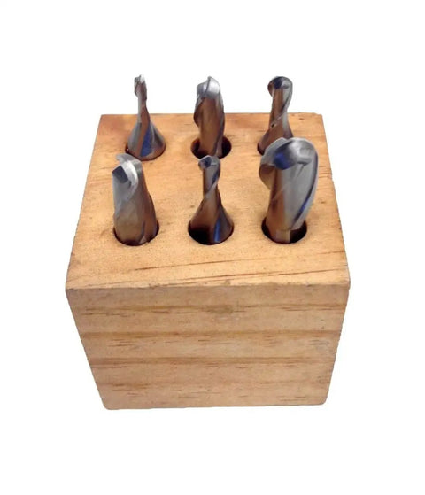 Six Piece Ball Nose End Mill Set Workhorse With Two Flute M2 HSS Bits Ranging From One Eighth To One Half Inch Center Cut Full Radius Edge