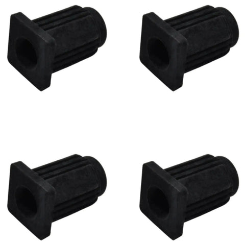 4 Pack Caster Sleeve Inserts Black Plastic Stem Socket For Chair And Table Caster Rods 25 X 25 X 38 Mm Easy To Install PP Material