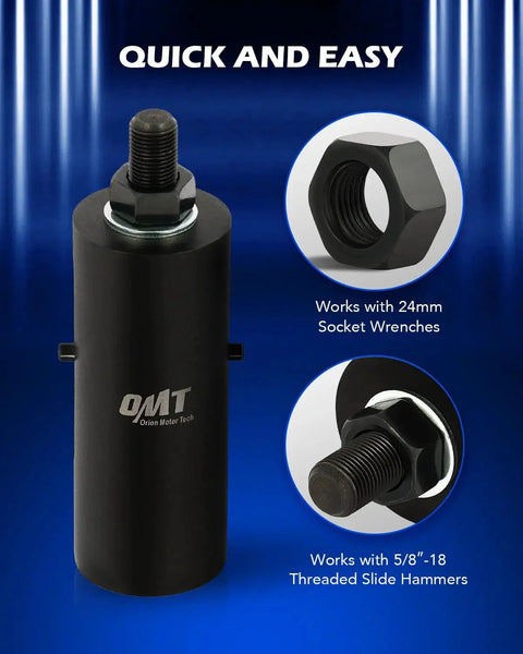 Subaru Ball Joint Tool Set With Upper And Lower Pullers For Legacy Impreza, showing hex nut and threaded component compatibility