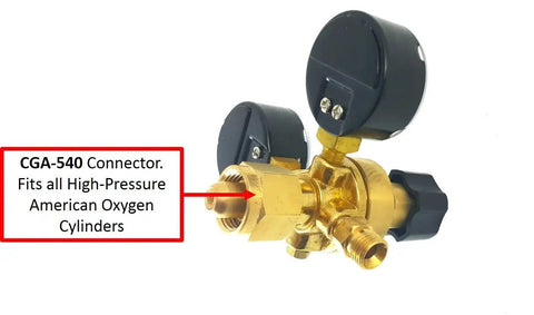 Oxygen And Propane Regulators For Welding Gas Gauges Pair With Rear Entry LDP Series with CGA-540 connector for oxygen cylinders