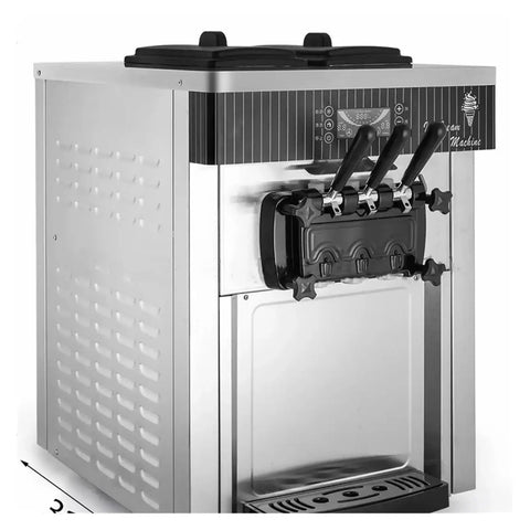 Front view of an ice cream machine compatible with 15 Plus 2 Pcs Silicone Seal Rings Gaskets Tubes And Components Set For VEVOR Ice Cream Machines And YKF Soft Serve Makers Replacement Spare Parts Easy Install Durable High Quality.