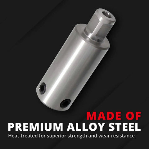 Annular Cutter Extension 4 Inch For Three Quarters Inch Weldon Shank Magnetic Drill Press Adapter And Cutter Holder Pro Grade Chrome Molybdenum Alloy Built For Tough Professional Jobs Extends Reach For Narrow Or Side Access Areas showing premium alloy steel construction