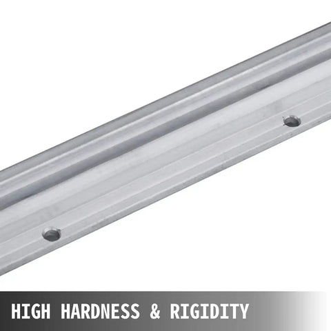 Close-up of Two Pack SBR12 1000mm Linear Rail Kit With Four Carriage Blocks For CNC Machines And Automated Equipment, metal rail detail
