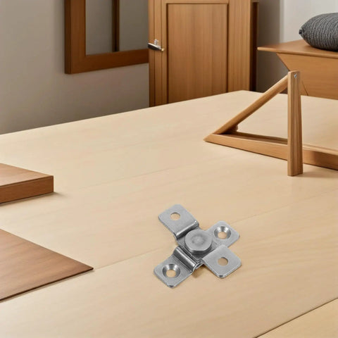 Stainless Steel Two Pack Torque Shaft Hinges With Friction Pivot for cabinets and furniture doors installed on wooden surface