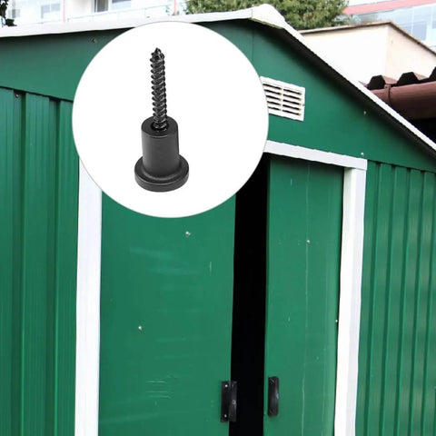 Barn Door Stopper Track Spacers 1 Set For Sliding Barn Door Hardware visible against a green shed background