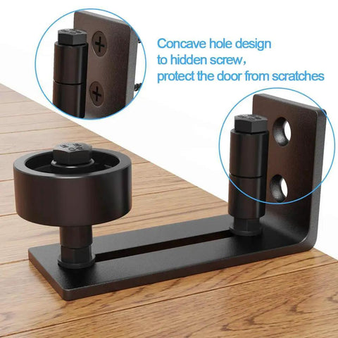 Sliding Barn Door Floor Guide With Eight Setup Options For Bottom And Wall Mounted Applications Adjustable Roller