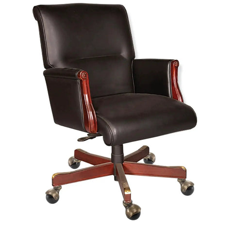 Office chair with eight pack two inch ball caster wheels with swivel stem in antique brass for furniture chairs sofas and cabinets.