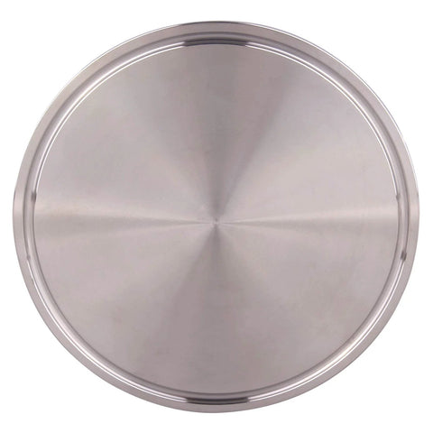 Stainless steel end cap for tri-clamp sanitary fittings, 4-inch tube OD, 304 grade.