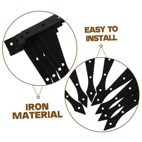 8 Pack Heavy Duty Iron Door Hinges for Cabinet Replacement with Smooth Surface and High Load Capacity, Residential Door Hardware for Home Use.
