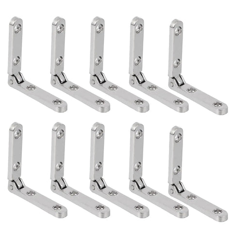 10 Pieces Zinc Alloy Jewelry Box Hinges 90 Degree Wooden Box Hinges for Miniature Furniture Chest Case and Accessories Durable Drop Down Hinge Set for Jewelry Boxes and Small Wooden Boxes