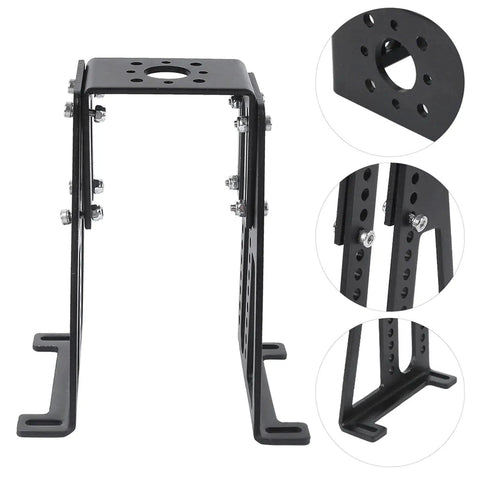 Removable Motor Support Bracket For Model Airplanes Aluminum Alloy Aviation Motor Mount Universal Fit showing front and close-up