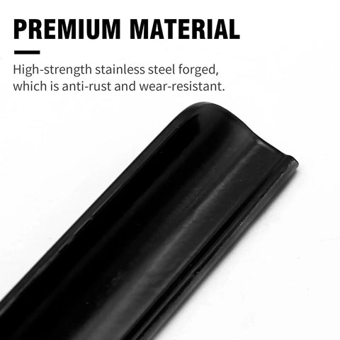 Close-up of stainless steel surface of 12 Inch Lathe Tool Rest With Five Eighths Post Stainless Steel T Type Tool Post And Round Handle