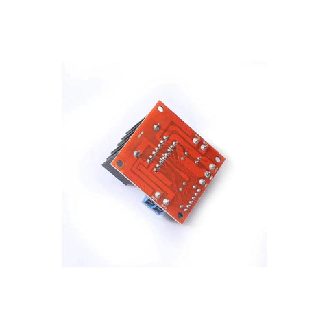 Bottom view of Five Pack Dual H Bridge Motor Driver Board L298N Based Module for Arduino projects and smart car robots.