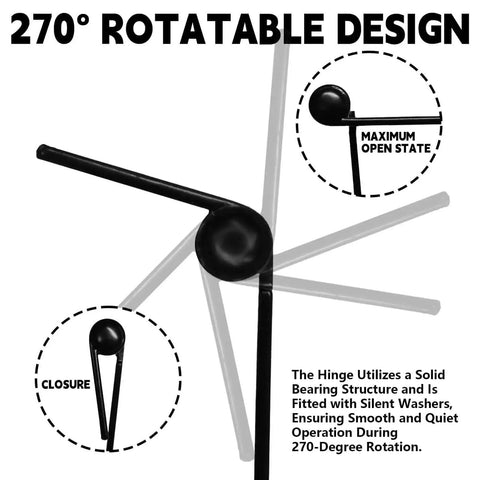 270° rotatable design of Sturdy 4 Piece 14 Inch Heavy Duty T Hinges Set For Shed Doors Barn Doors And Fence Gates Rust Resistant