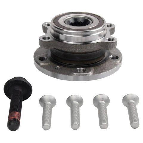 Left And Right Wheel Bearing And Hub Assembly Set Two Piece For VW Beetle Golf GTI Tiguan Jetta Passat All Wheel Drive Bolt On Ready To Install Replacement Kit with screws