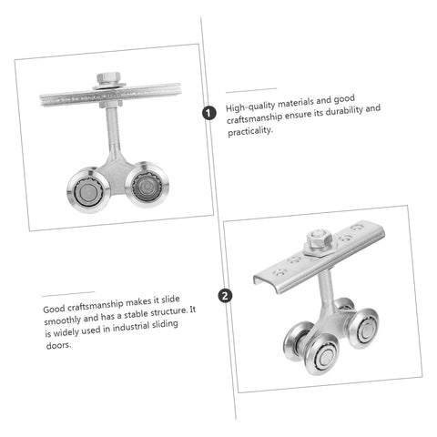 Heavy Duty Sliding Barn Door Roller Kit With Beefy Gate Rollers And Steel Track for smooth, quiet, and durable door movement