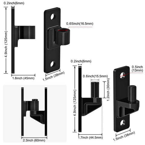 Heavy Duty Gate Hinges 2-Pack Steel Hinges With Electroplated Coating dimensions