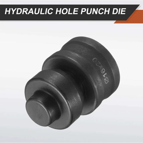 Hydraulic Hole Punch Die Set 16X20mm Oval For CH60 Electric Punching Machine made of 40Cr steel, black heavy duty punch kit.