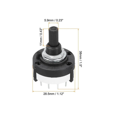 1 Pole 12 Position Rotary Switch Band Selector 1 Deck Pack Of 3 For TV, Radio And Home Electronics Projects Built For DIYers, multi pole