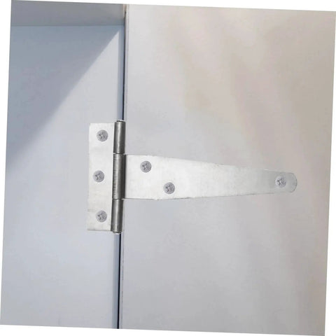 6 Pack Sturdy T Type Cabinet Hinges Thickened Hardware For Durable Furniture, Easy To Install And Remove, High Load Capacity For Cabinets And Doors, No Fuss Heavy Duty Cabinet Door Hinges Replacement Set installed on door