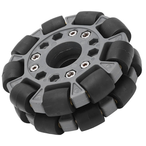 100mm Double Plastic Omnidirectional Wheel For Robots With 20Kg Load Capacity Rubber Roller Omni Wheel For 360 Degree Movement