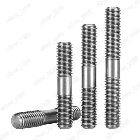 GR2 Titanium Double End Stud Rods Clamping Type M4 To M20 20 Pieces shown in various lengths
