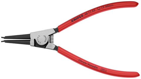 Knipex Circlip Snap-Ring Pliers Set, 2-Piece, Internal Straight For Shafts, 19-60mm Range, Heavy-Duty Forged Chrome Vanadium Steel