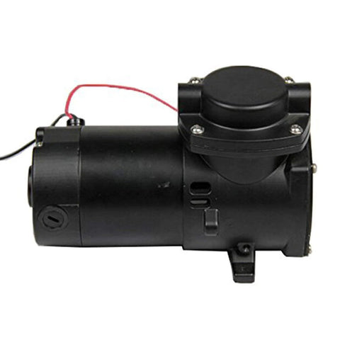 12V DC oil-free diaphragm air pump, black plastic housing with round top, 35 L/min
