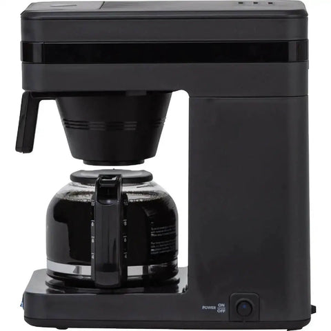 Side view of Speed Brew Elite 10 Cup Coffee Maker With A 70 Oz Stainless Steel Hot Water Tank Keeps Water Hot, gray finish.
