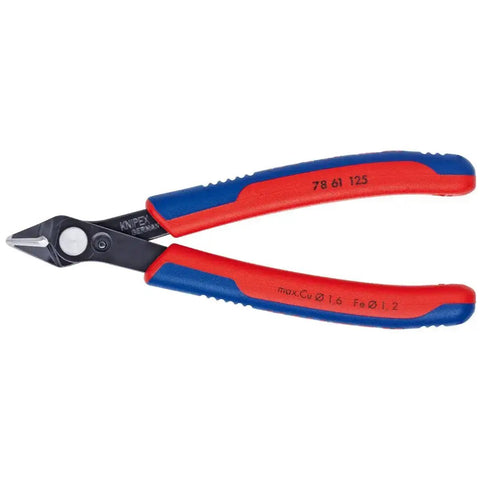 5-Inch Electronics Super Knips With Comfort Grip, Flush-Cut Snips For PCBs And Fiber Optic Cables, Induction-Hardened 64 HRC Blades