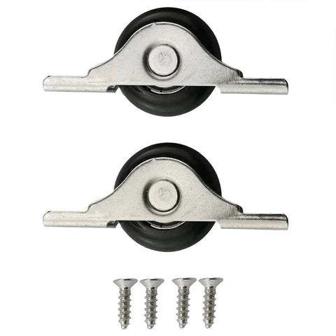 2 Pcs Nylon Wheel Sliding Door Roller 29mm Diameter With Stainless Steel Shell And Screws Black Window Weight Pulley