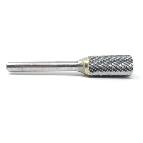 1/2 Inch SA-5 Solid Carbide Cylinder Bur Double Cut for precise deburring and shaping in metalworking projects, side view
