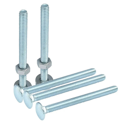 12 Pack Carriage Bolt Kit 1/4-20 X 3 Inch Galvanized Round Head Bolts With Nuts And Washers Full Thread Heavy Duty Hardware