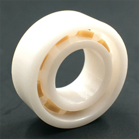R188 full ceramic ball bearing, white housing with tan ceramic balls, 1/4in x 1/2in x 3/16in, Amazon BISS