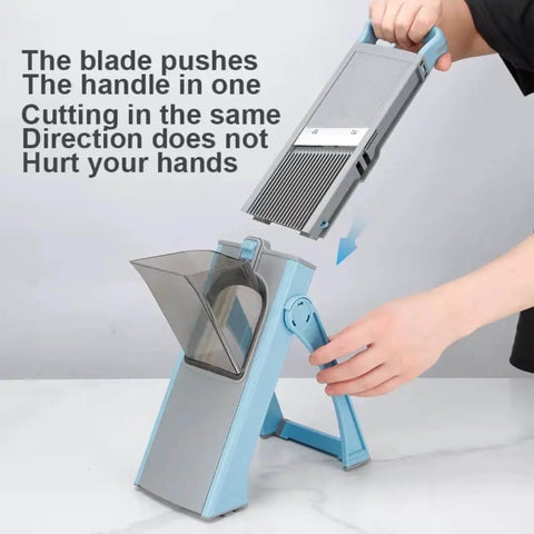 Using 5 In 1 Mandoline Slicer For Safe Precise Slicing And No Fuss Quick Meal Prep With Adjustable Thickness From 0.1 To 8 Millimeters