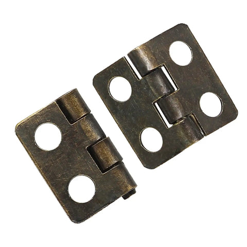 Retro Dope Mini Copper Hinges For Wooden Jewelry Box With 50 Hinges And 200 Replacement Screws DIY Craft Cabinet Hardware Size 13x12 mm